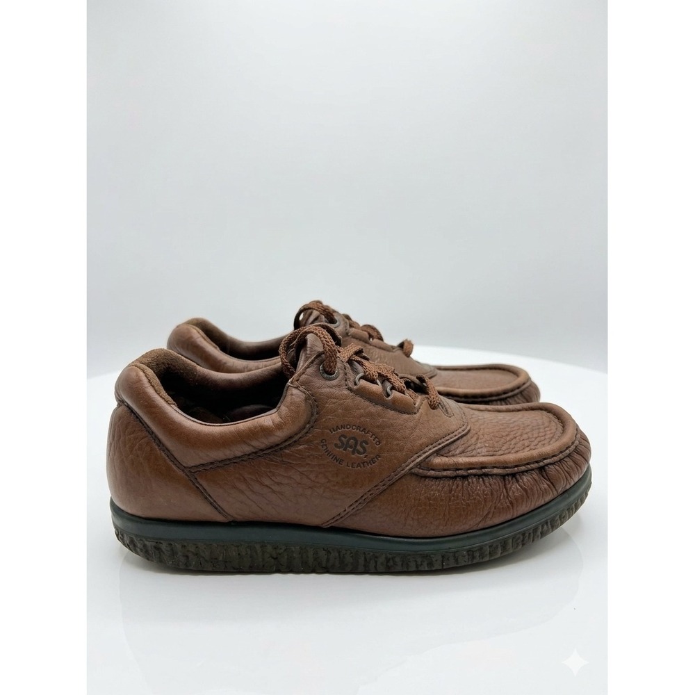 SAS Time Out Walking Shoes Mens 9 N Brown Good Leather Lace Up Comfort USA